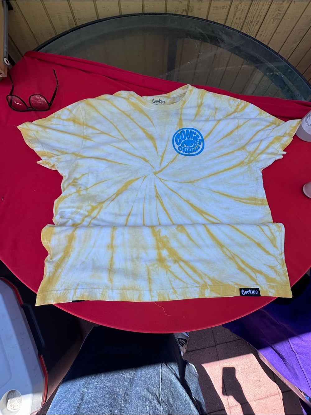 Yellow Tie-Dye mens T-Shirt